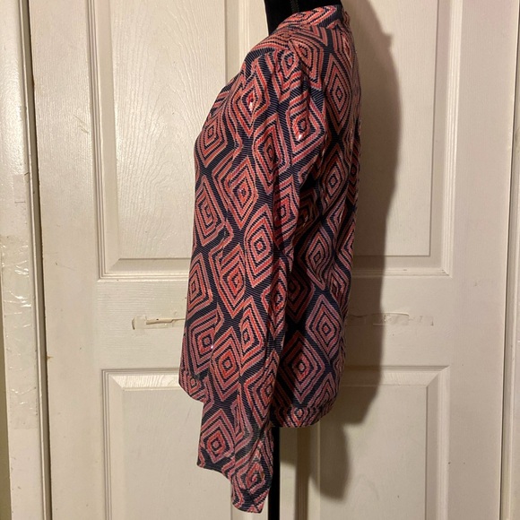Tory Burch "Stephanie" Geometric Aztec Tunic Blouse Size 6 - Picture 2 of 6